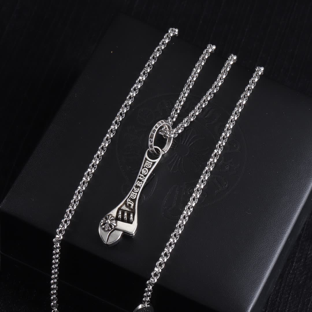 Chrome Hearts Silver Wrench Pendant Necklace